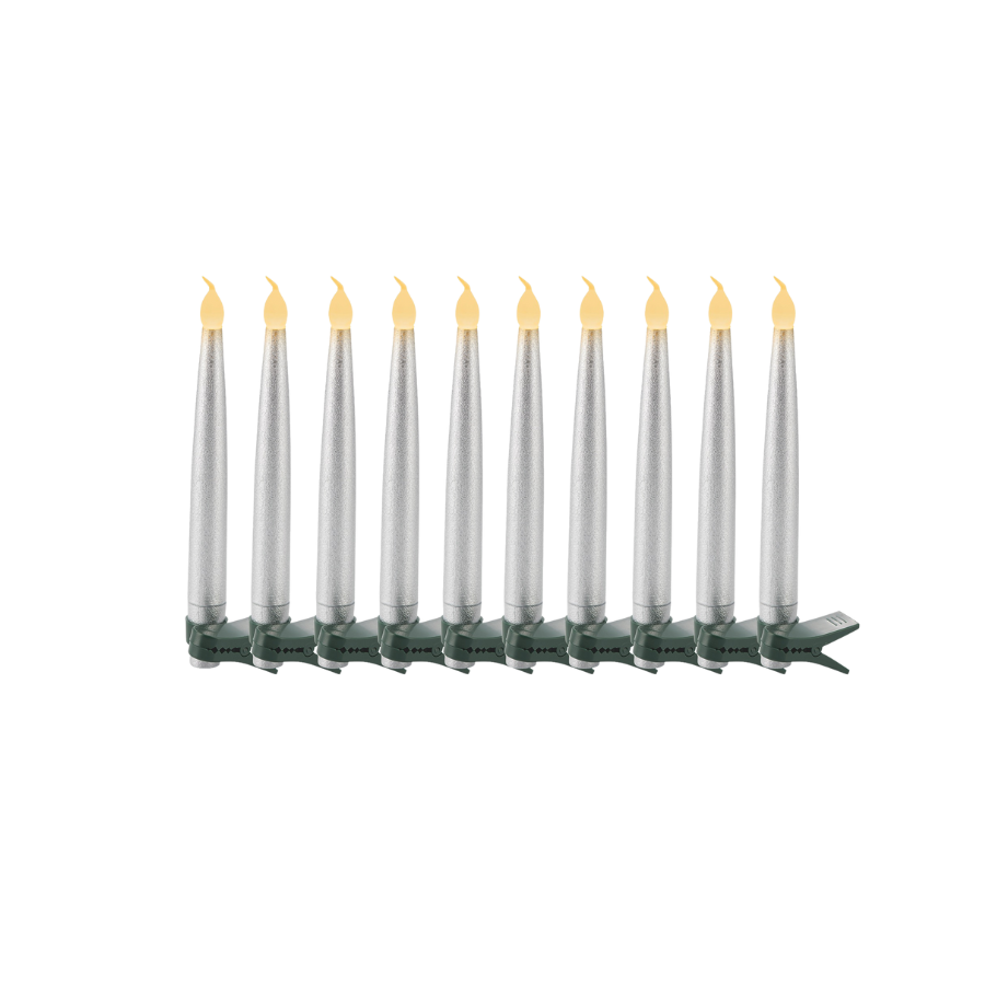 Sirius - Carolin Juletræslys 10stk Sølv (15 cm)