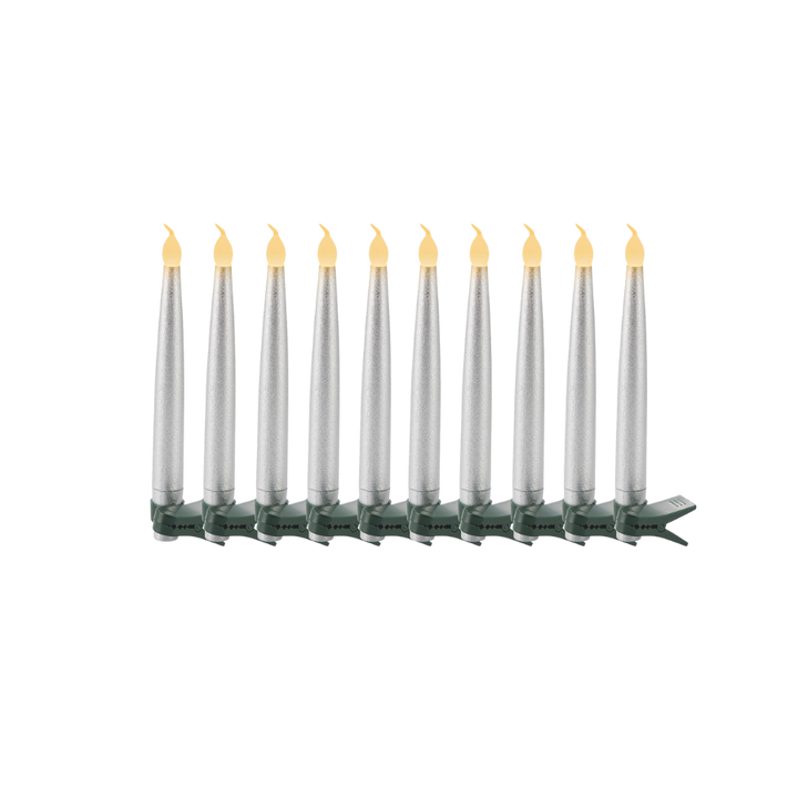 Sirius - Carolin Juletræslys 10stk Sølv (15 cm)