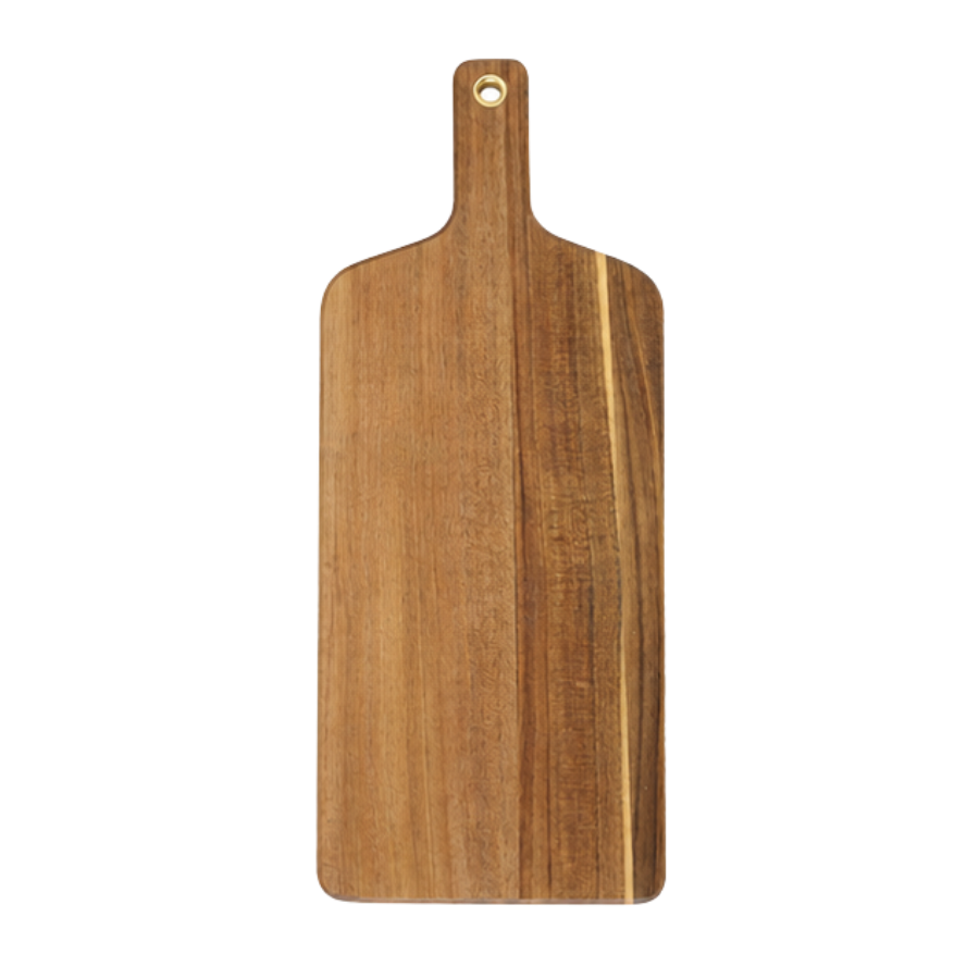 Skærebræt i Flaskeform m 2 osteknive( 45x15,6x1,5cm)