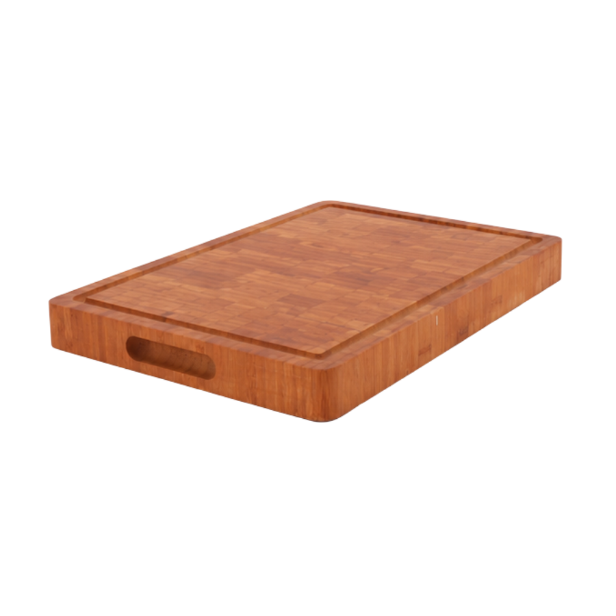 Skærebræt m Saftriller i Bambus 42x31,5x4 cm