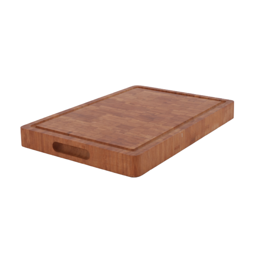 Skærebræt m Saftriller i Bambus 42x31,5x4 cm