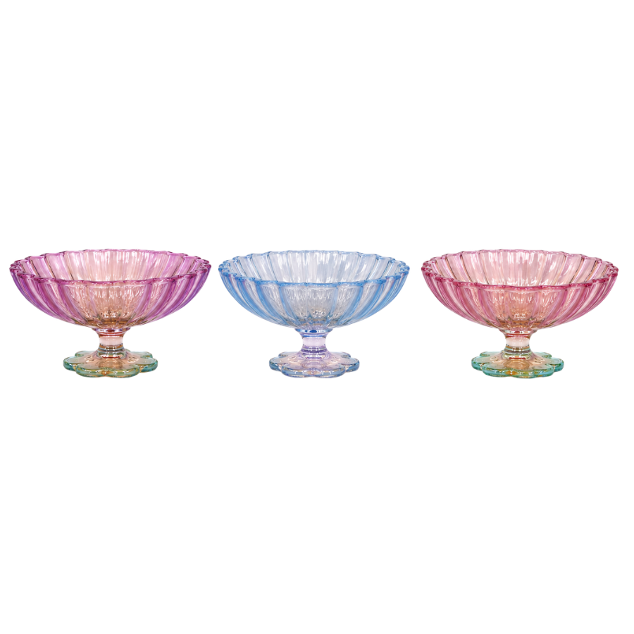 3 stk. Serveringsskål i Tofarvet (16,5x7,2x8,7cm)