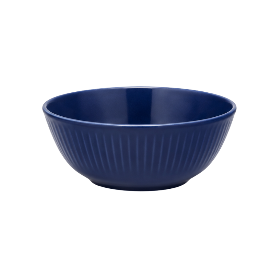 Skål Stentøj Groovy Ø14,5xH6,5cm Blå