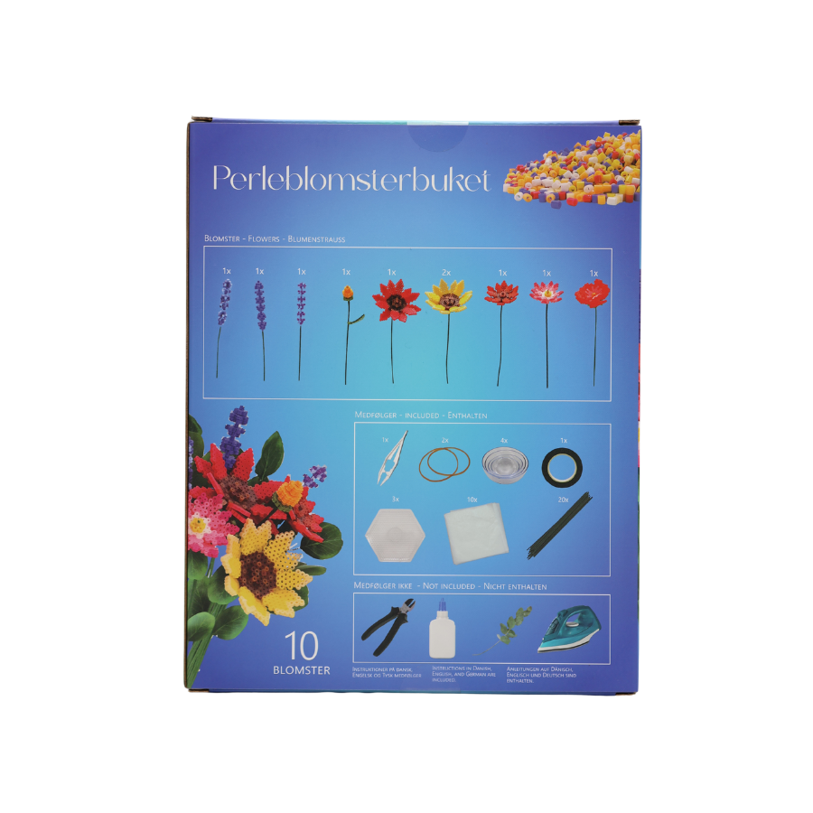 Solsikke Perleblomst Buket m. 16 Blomster