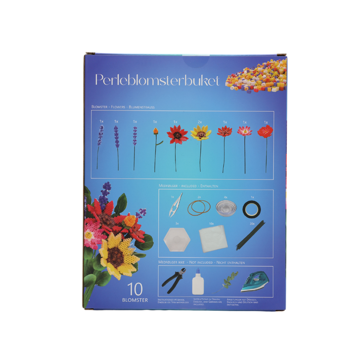 Solsikke Perleblomst Buket m. 16 Blomster