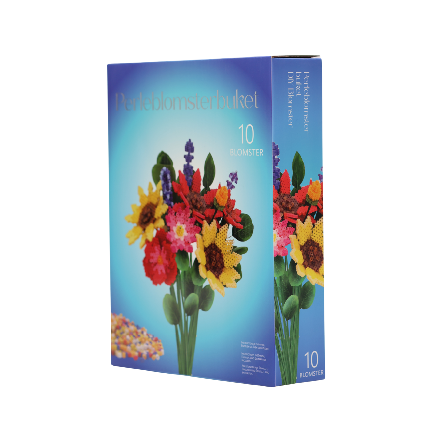 Solsikke Perleblomst Buket m. 16 Blomster