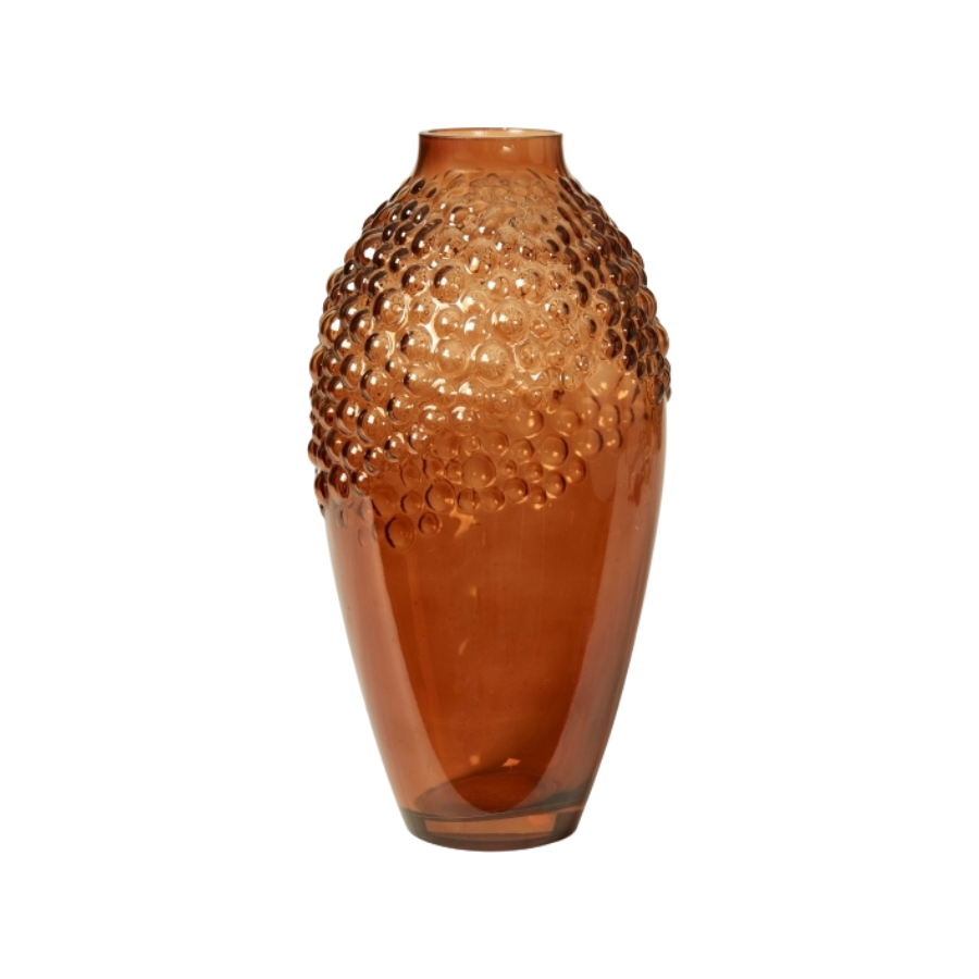 Speedtsberg - Vase m. Bobler i Mørkebrun (H30cm)