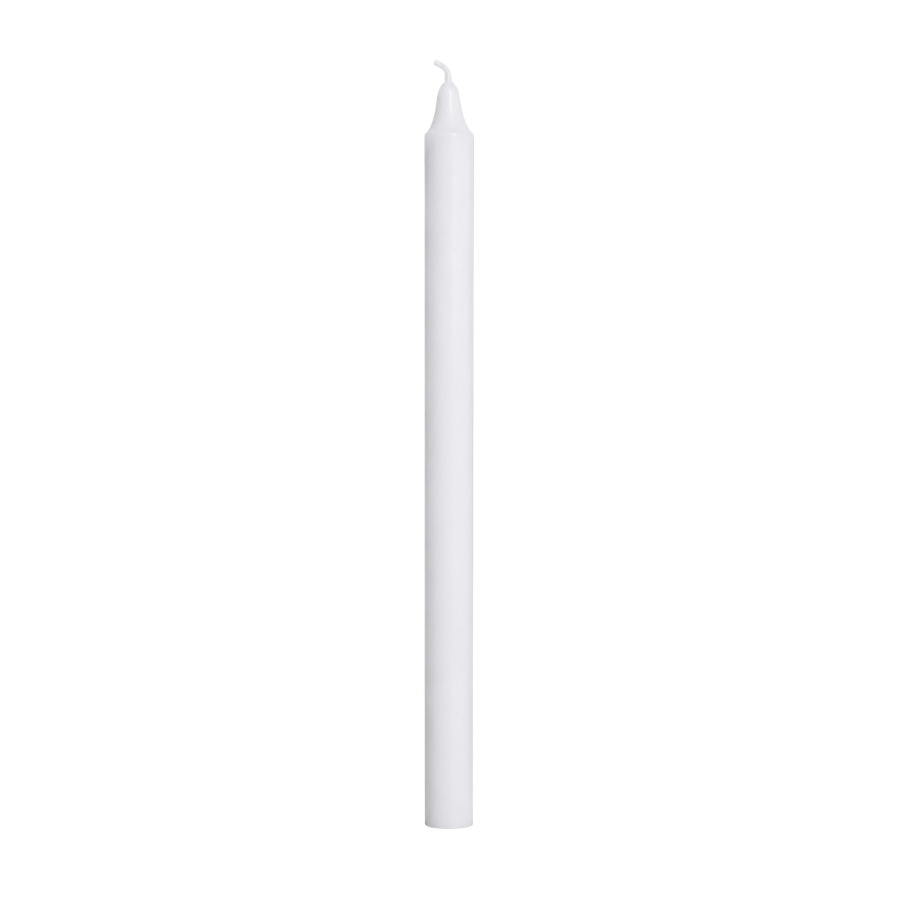 Stearinlys H24cm  pk/16 stk. Hvid
