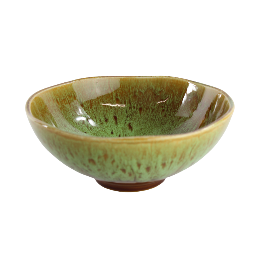 Stor Keramik Skål i Grøn