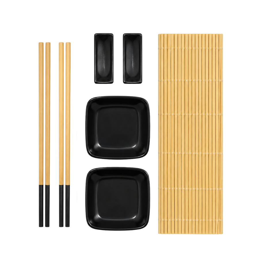 Sushi Sæt 7 Dele Bambus/Porcelæn