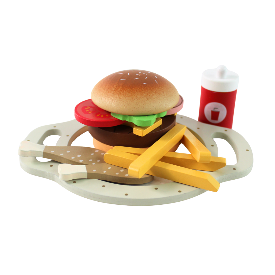 Trælegetøj Burger Sæt