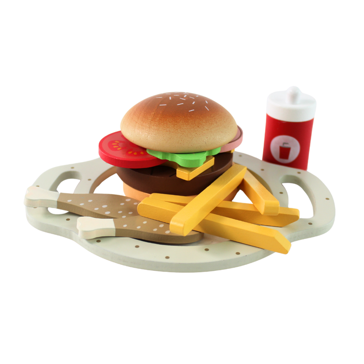 Trælegetøj Burger Sæt