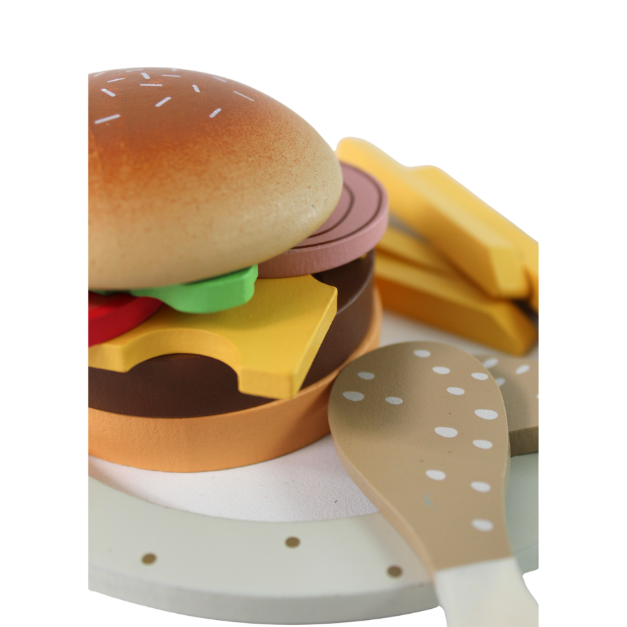 Trælegetøj Burger Sæt
