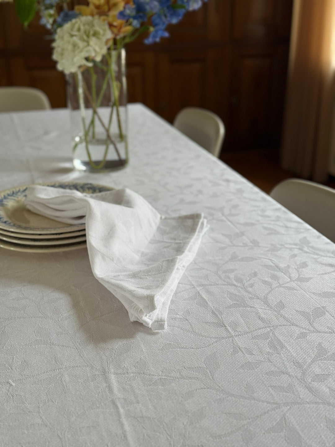 Mundserviet i Jacquard METTE (40x40cm) Hvid