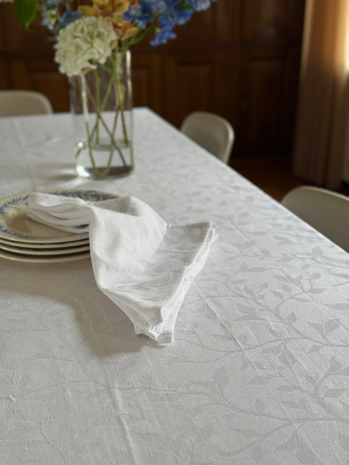 Mundserviet i Jacquard METTE (40x40cm) Hvid