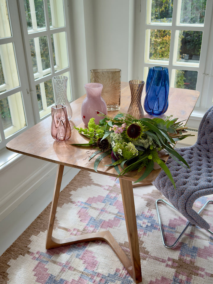 Glas Vase MEVA  (15,5x17x28cm) Blå