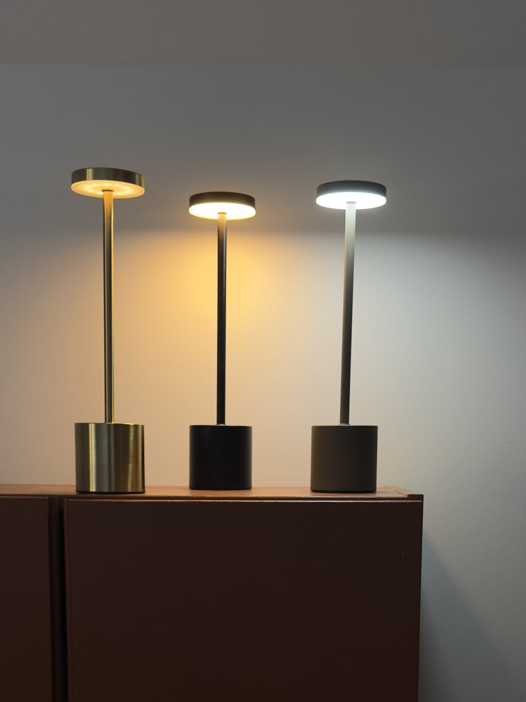 Bordlampe 8x34 cm Taupe