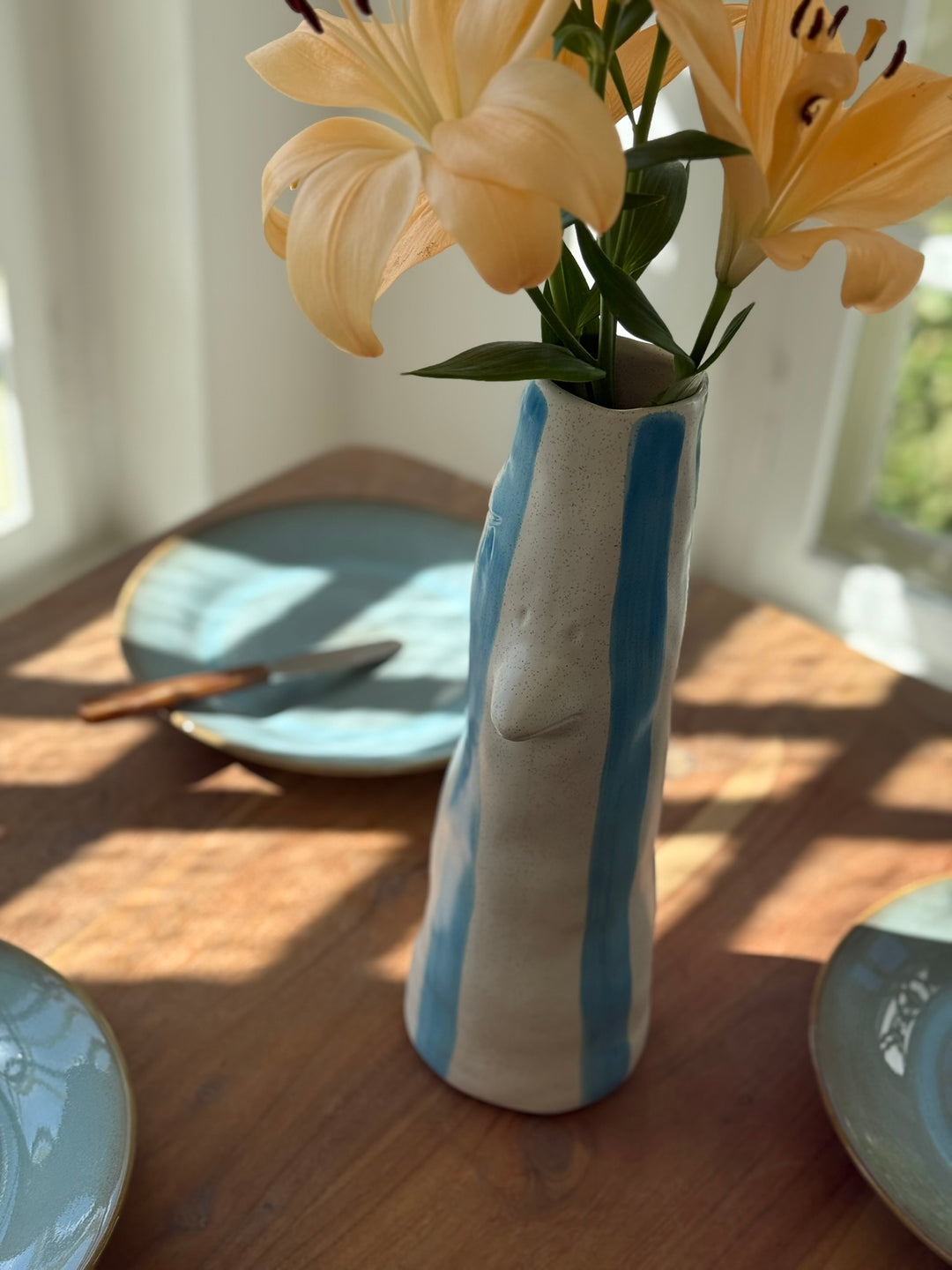 Villa Collection - Vase Whimsy Blå Stentøj (26cm)