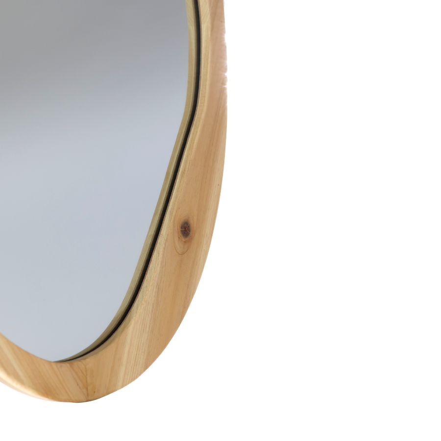 Vægspejl m. Træramme (40,3 x 59,5cm)