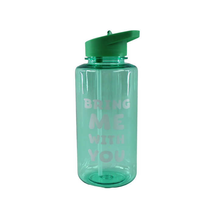 Vandflaske "Bring me with you" (1000ml) Grøn