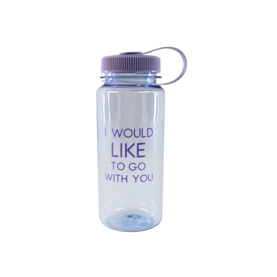 Vandflaske "Would like to go with you" (750ml) Lilla