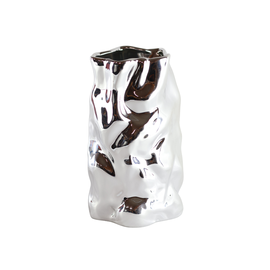 Vase GAFUR  (Ø15 x 25,5cm) Silver Farve