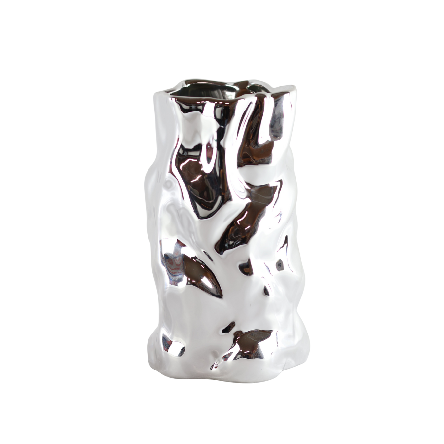 Vase GAFUR  (Ø15 x 25,5cm) Silver Farve