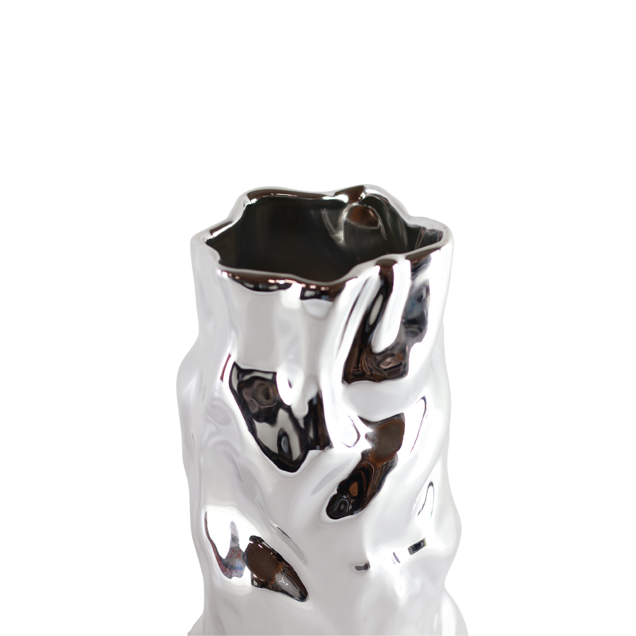 Vase GAFUR  (Ø15 x 25,5cm) Silver Farve