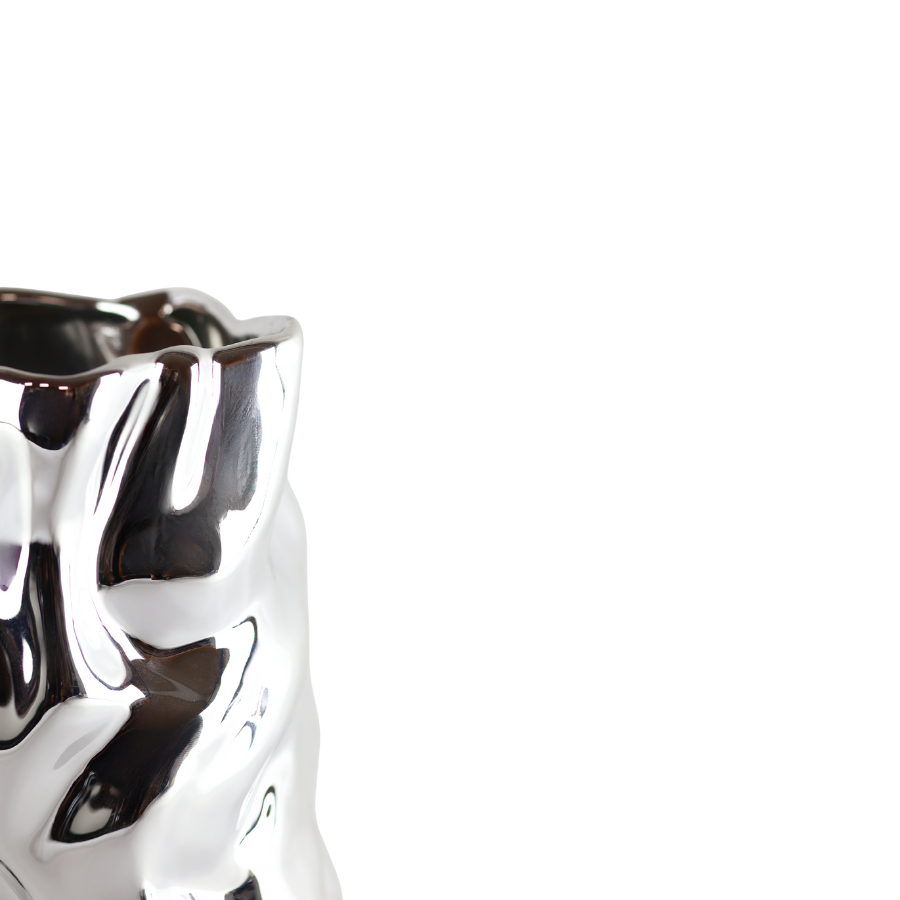 Vase GAFUR  (Ø15 x 25,5cm) Silver Farve