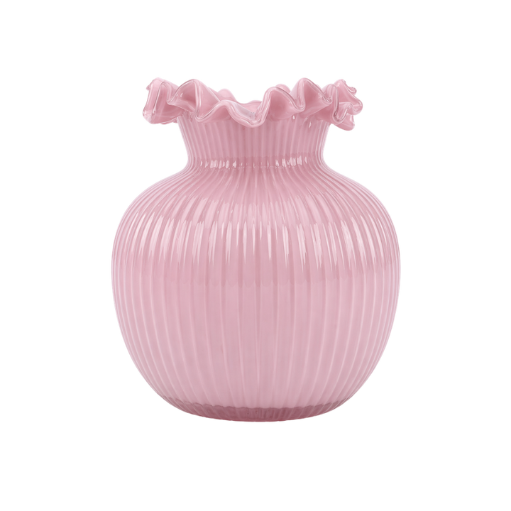 Vase Glas BIANA (Ø17,5 x 20,5cm) Lyserød