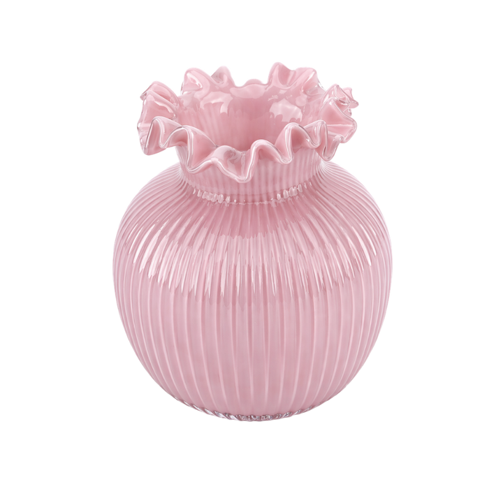 Vase Glas BIANA (Ø17,5 x 20,5cm) Lyserød