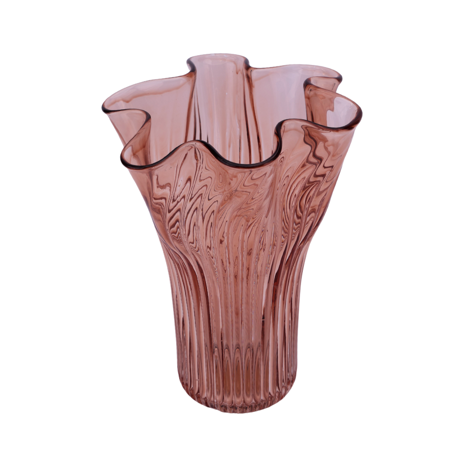 Vase Glas EDELYN  (Ø19,5 x 25,5cm) Lyserød