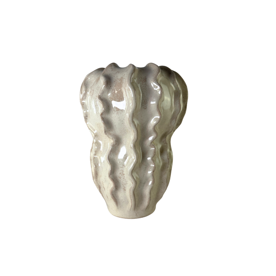 Vase FLORIDA  (18,5x17,8x24,7 cm) Beige