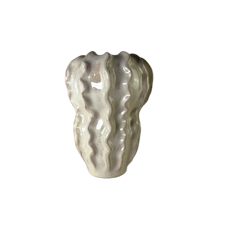 Vase FLORIDA  (18,5x17,8x24,7 cm) Beige