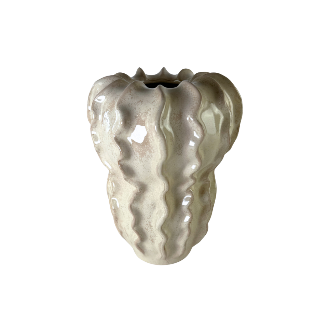Vase FLORIDA  (18,5x17,8x24,7 cm) Beige