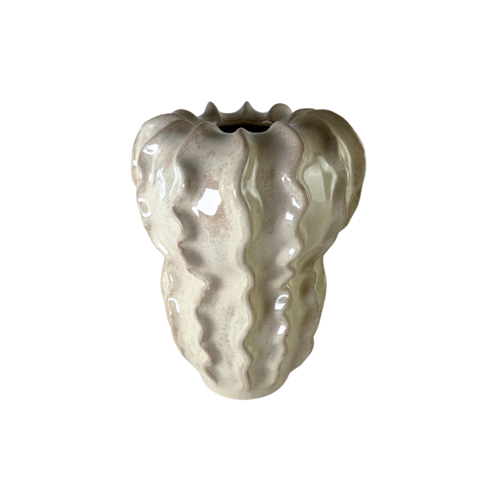 Vase FLORIDA  (18,5x17,8x24,7 cm) Beige