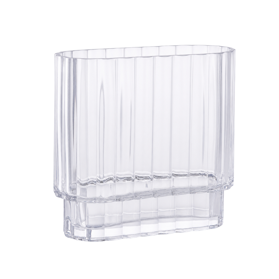 Vase i Glas 20x9x19,5cm Klar