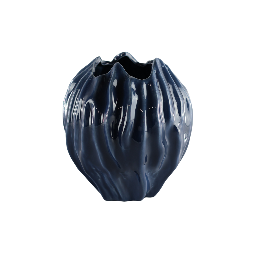 Vase i Kermaik FABIA (Ø18,2 x 20,7cm) Blå