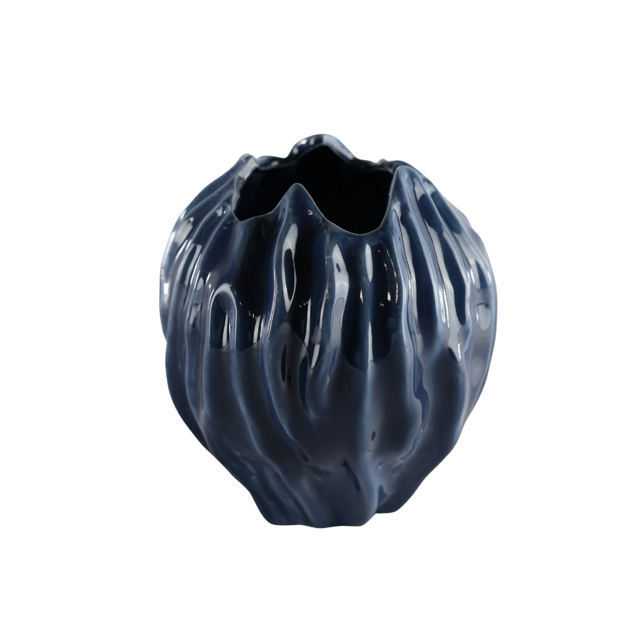 Vase i Kermaik FABIA (Ø18,2 x 20,7cm) Blå