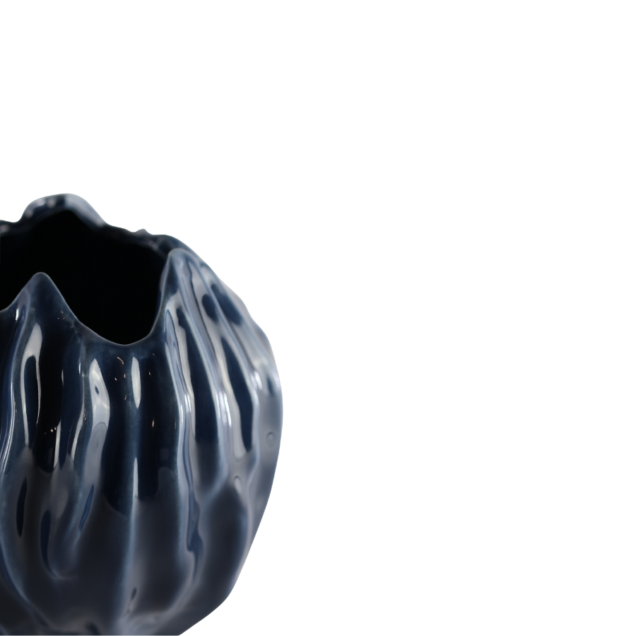 Vase i Kermaik FABIA (Ø18,2 x 20,7cm) Blå