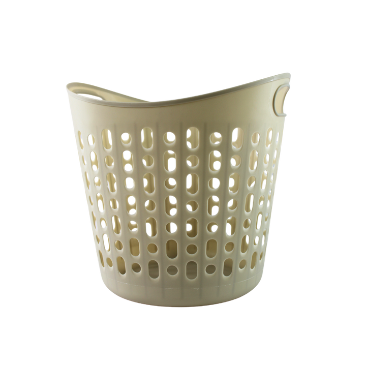 Vasketøjskurv plast i Beige MARTIN (Ø39x40 cm)