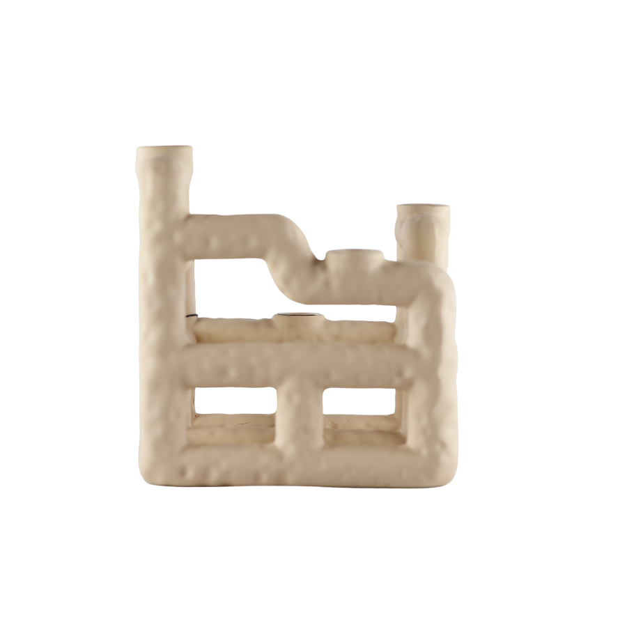 Villa - Lysestage Lyng Sand Polyresin (21 x 23 cm)