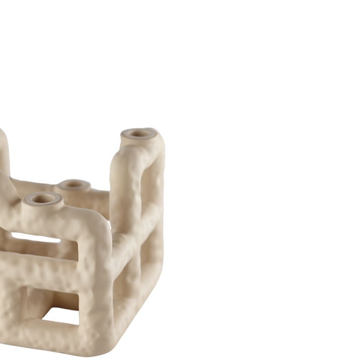 Villa - Lysestage Lyng Sand Polyresin (21 x 23 cm)