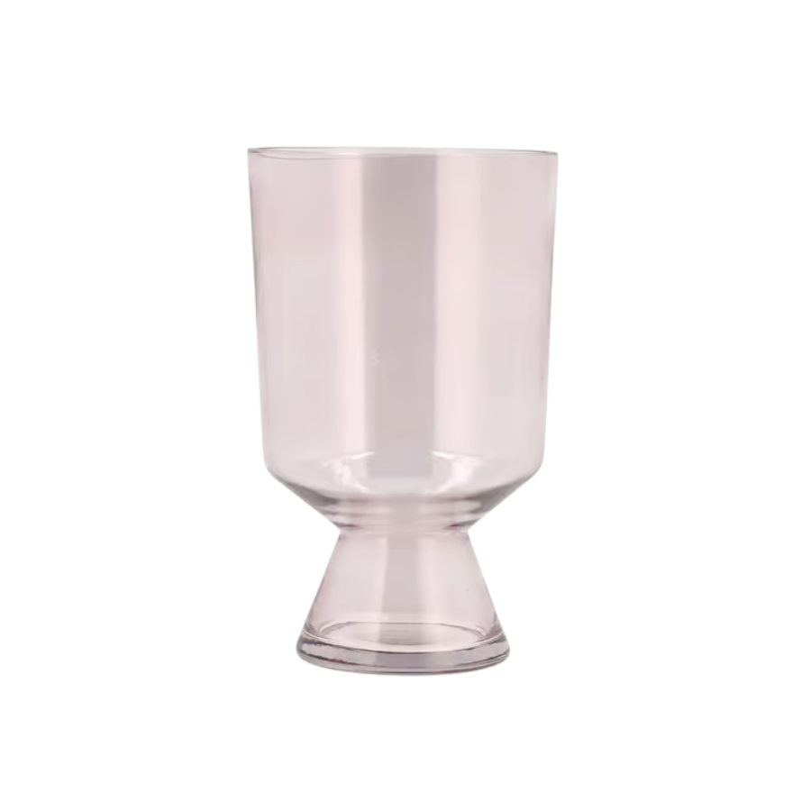 Villa Collection - Vase Drum Glas Lyserød(15x24cm)