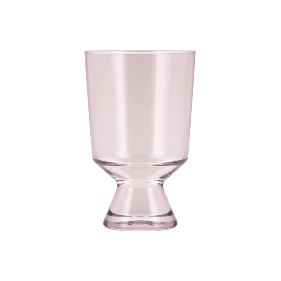 Villa Collection - Vase Drum Lyserød Glas (12x19,5cm)