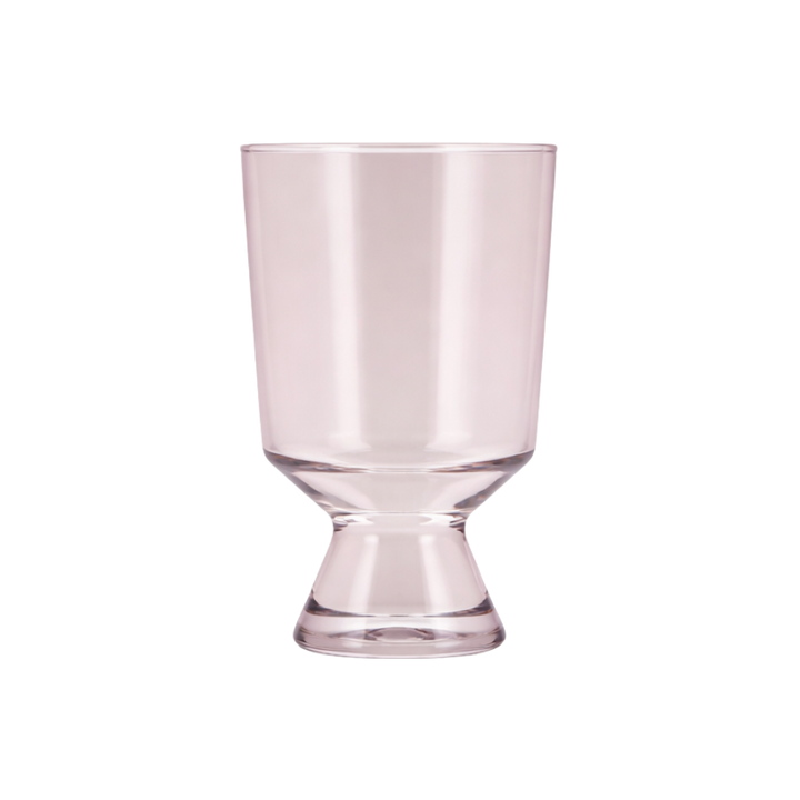 Villa Collection - Vase Drum Lyserød Glas (12x19,5cm)