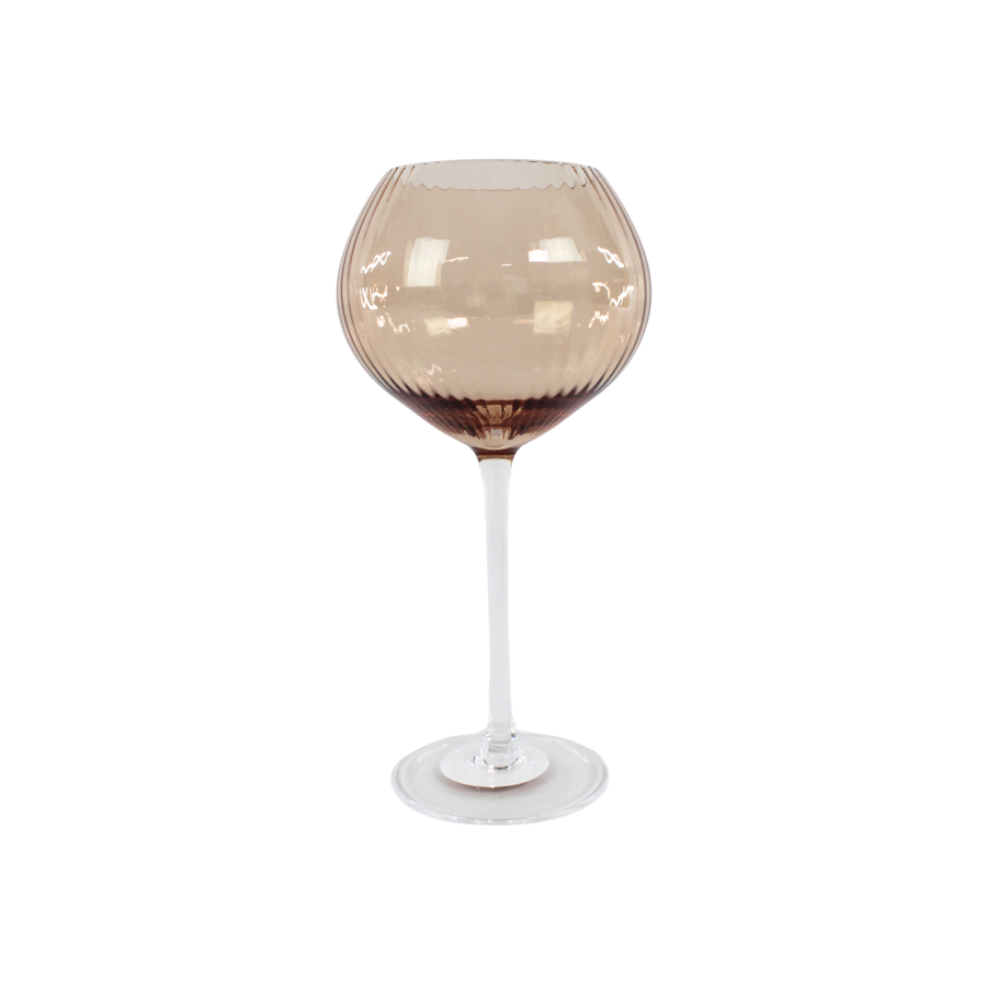 Vinglas AISYA Brun m. Transparent Stilk