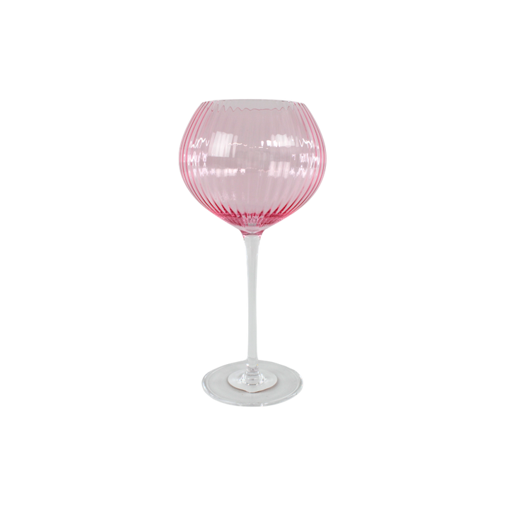Vinglas AISYA Lyserød m. Transparent Stilk