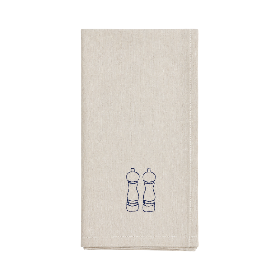Viskestykke m. Salt/Peber Broderi (50x70cm)