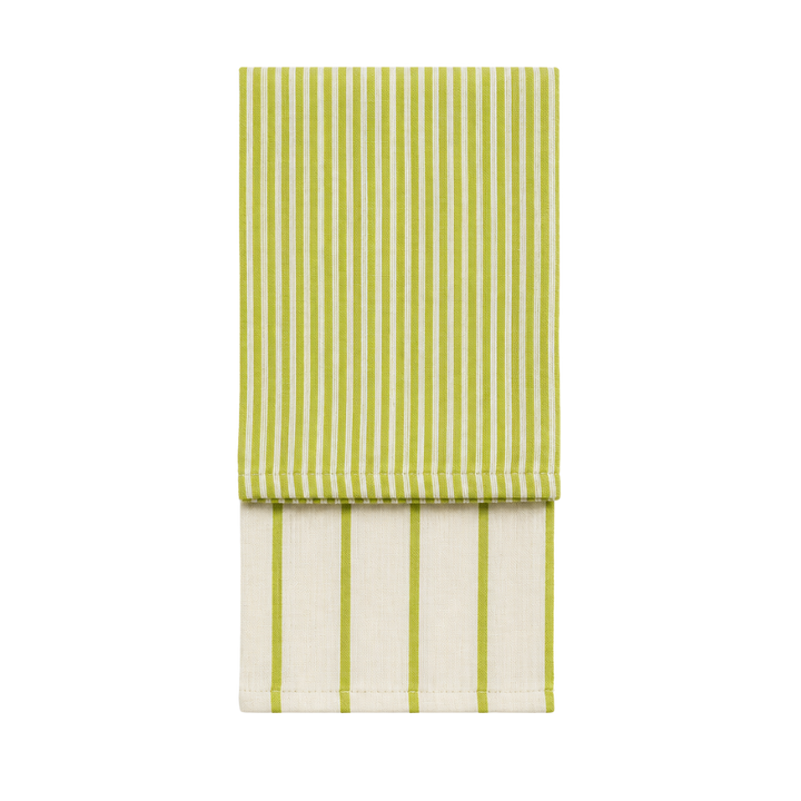 Viskestykke CORFITZ  Strib Beige/Grøn 2-pak (50x70cm)